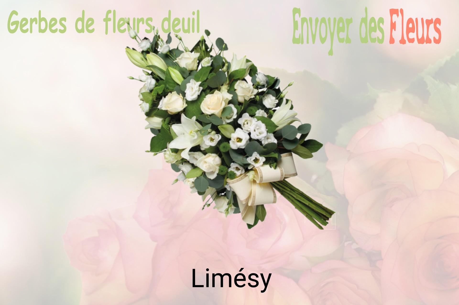 Gerbe de fleurs de deuil livrée à Limésy